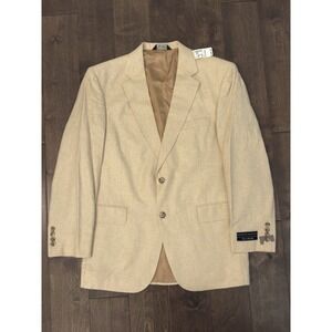 NWT Jos. A Bank Executive Collection 100% Silk Beige Sports Coat Size 41R Blazer